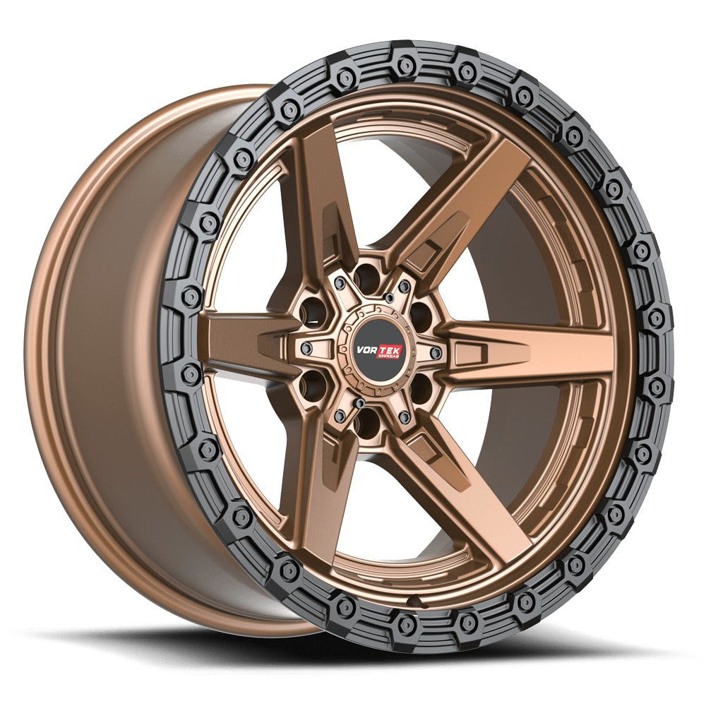 VORTEK VRT-602 18x9 6x135/6x139.7 12 Matte Bronze Black Bead Ring