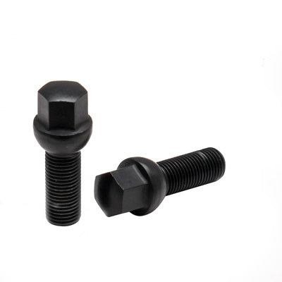 Acorn Matte Black Bolt R12 Radius Seat-12x1.50mm-24mm Shank-17mm Hex-Premium