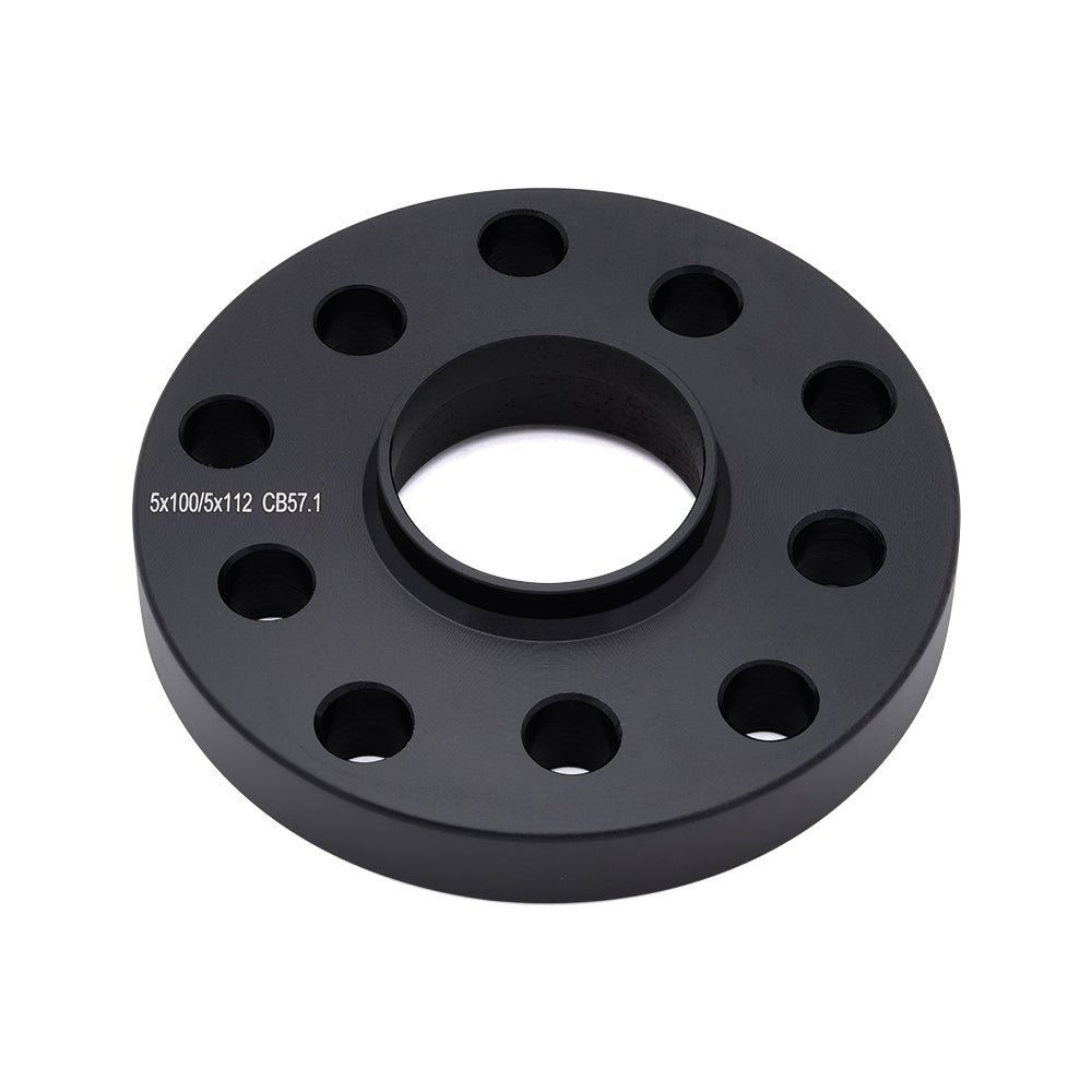 Hub Centric Wheel Spacer-Black Anodised-5x100 / 112mm-Bore 57.1mm-Thickness 20mm (13/16'')