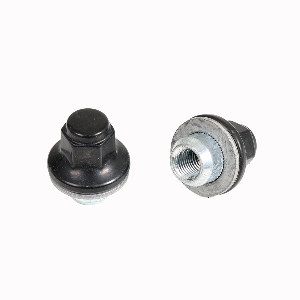 Mag W/Washer Matte Black Nut OEM Flat/60° Seat-14x1.50mm-12mm Shank OD 22mm-21mm Hex