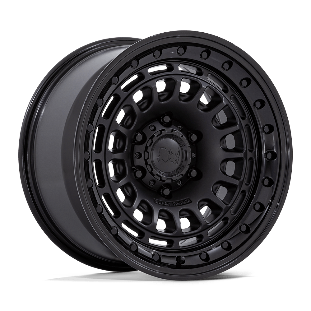 Black Rhino Hard Alloys BR014 SAHARA MATTE BLACK W/ GLOSS BLACK LIP Wheel 17x9 5X127mm +0 71.5mm