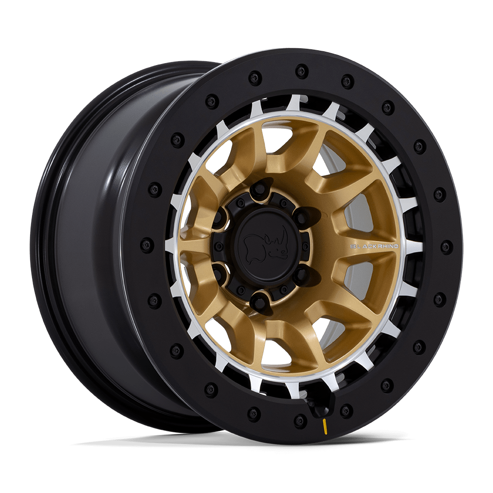 Black Rhino Hard Alloys BR016 TUSK MATTE GOLD W/ MACHINED RING Wheel 17x8.5 5X127mm -10 71.5mm