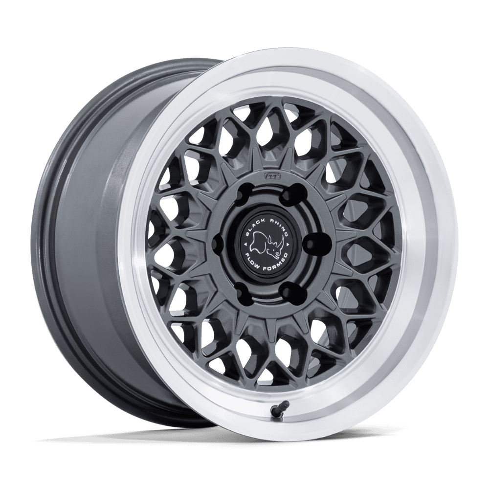 Black Rhino Hard Alloys BR034 GRAZ GLOSS GUNMETAL W/ MACHINED LIP Wheel 17x8.5 6X139.7mm +25 106.1mm