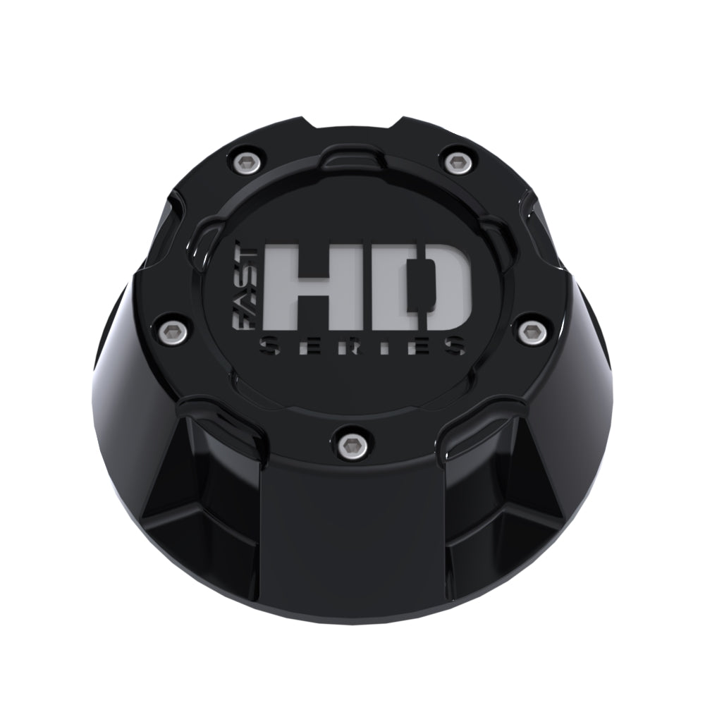 Gloss Black Cap With Gloss Silver Hardware And Silver Fast HD Series Logo