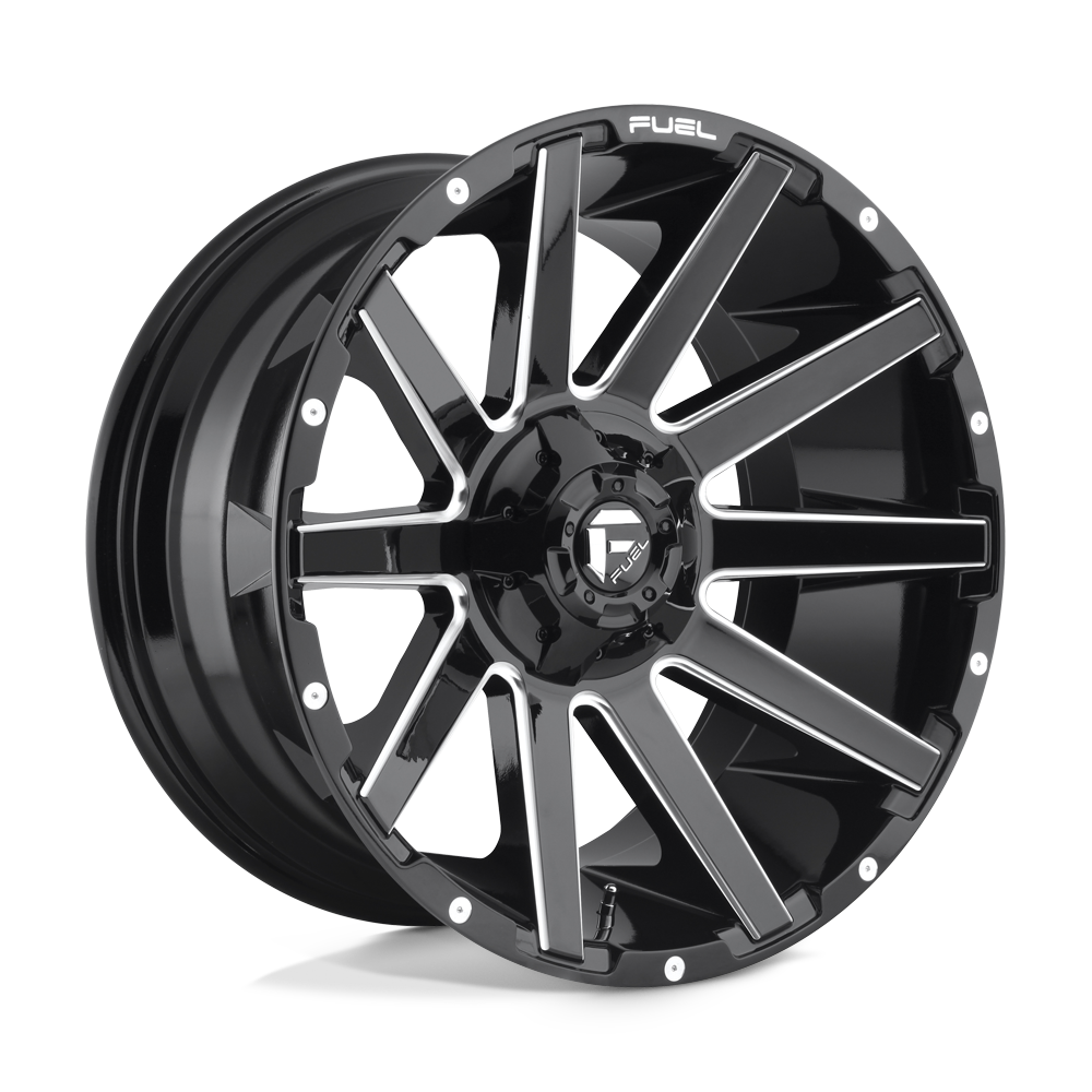 Fuel 1PC D615 CONTRA GLOSS BLACK MILLED Wheel 20x10 8X170mm -18 125.1mm