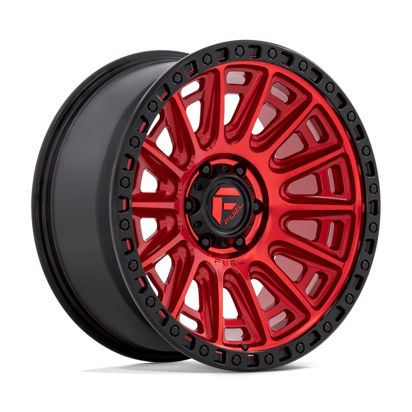 Fuel 1PC D834 CYCLE CANDY RED W/ BLACK RING Wheel 20x9 6X139.7mm +1 106.1mm