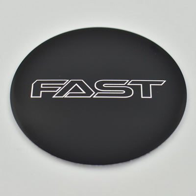 Black Emblem With Chrome (FAST) Logo - Flat