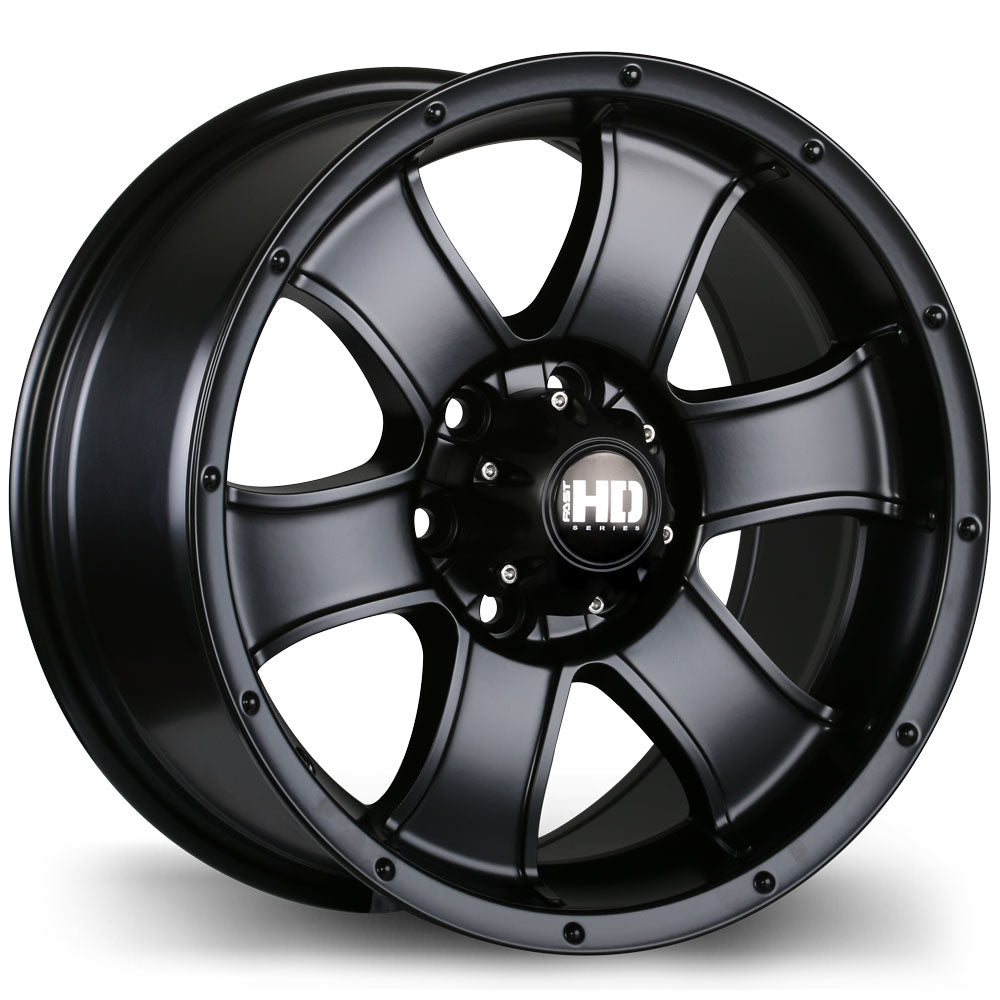 Fast HD Terrano Satin Black Wheel 16x8.0 6X114.3mm +18 66.1mm