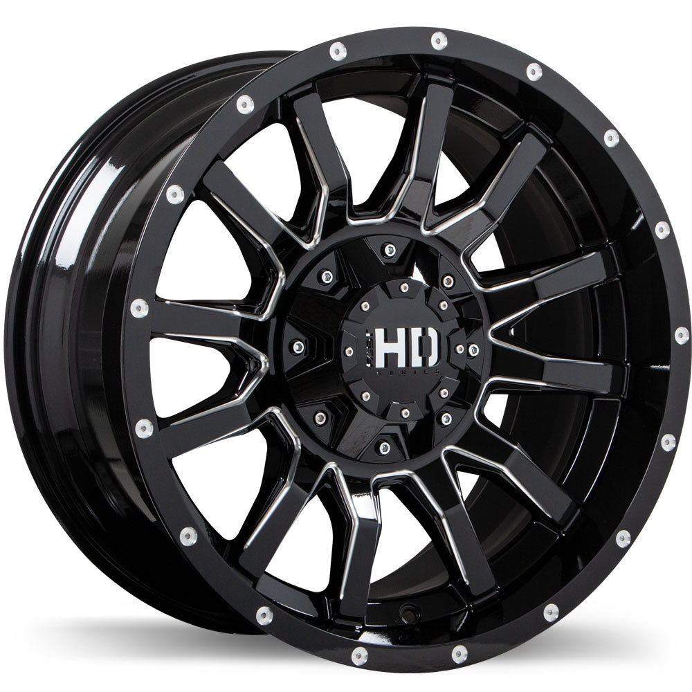 TRAXX 18x9.0 6x135 / 139.7mm ET-15 87.1 bore Black Wheel
