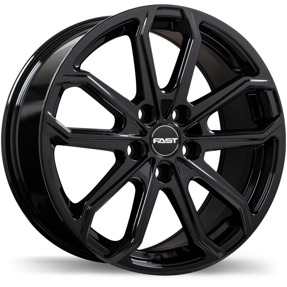 Fast Wheels Impression Gloss Black Wheel 17x7.5 5X114.3mm +45 72.6mm