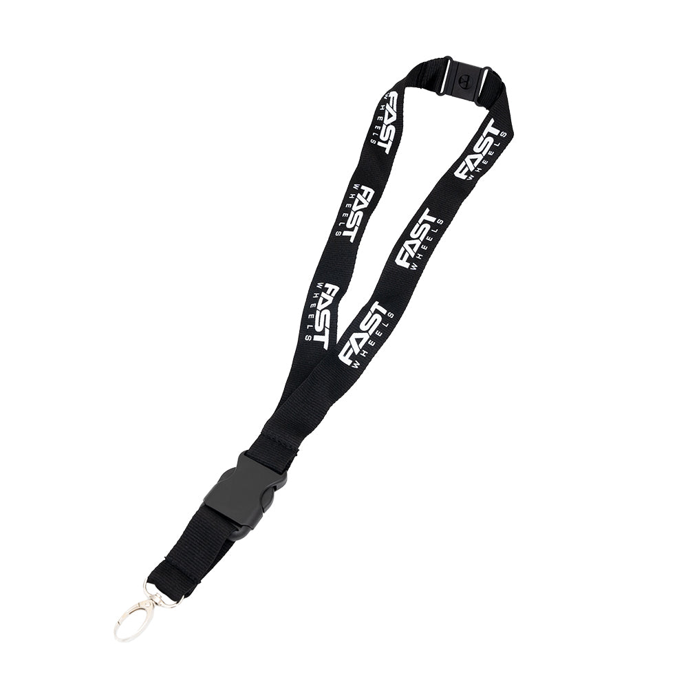 Fast Wheels Black Lanyard
