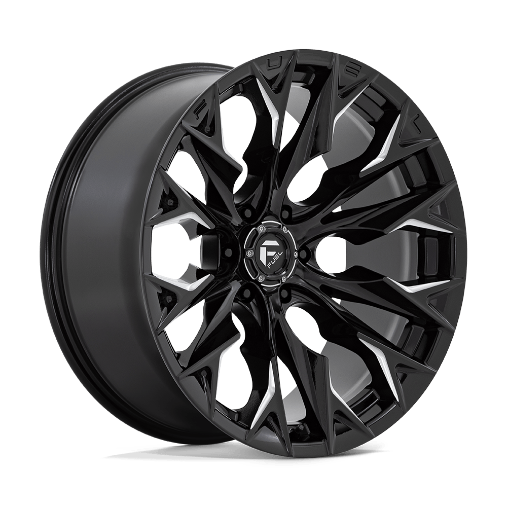 Fuel 1PC D803 FLAME GLOSS BLACK MILLED Wheel 22x10 6X135mm -18 87.1mm