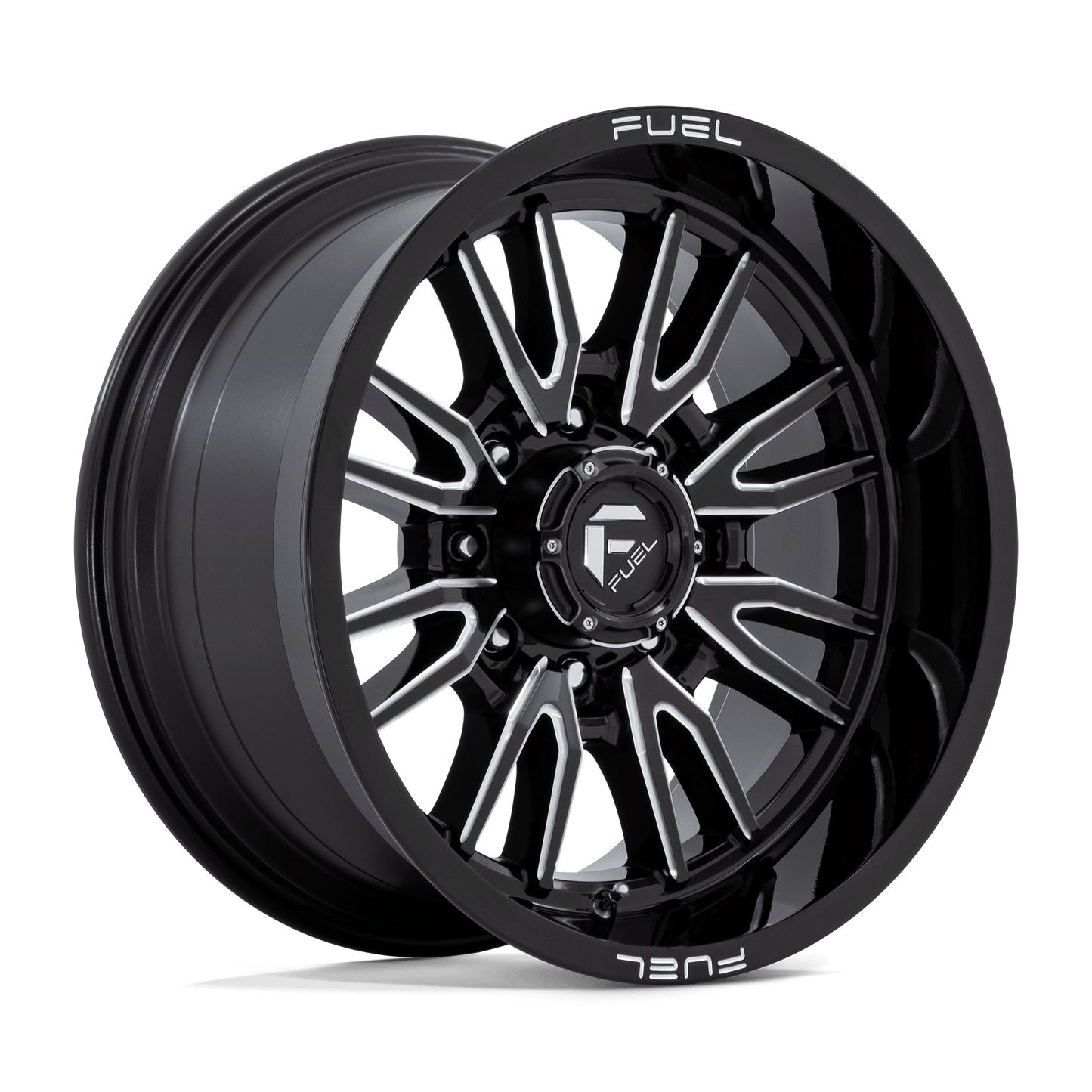 Fuel 1PC D761 CLASH GLOSS BLACK MILLED Wheel 20x10 8X170mm -18 125.1mm