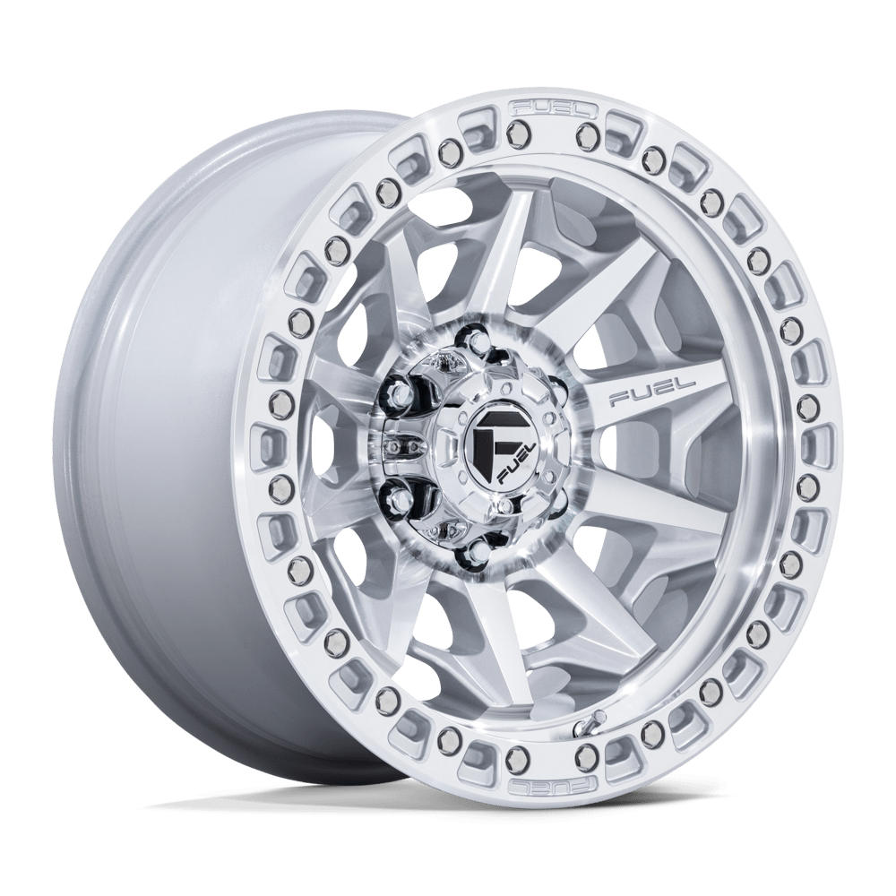 Fuel 1PC D883 COVERT SILVER W/ MACHINED FACE Wheel 18x9 6X135mm -12 87.1mm