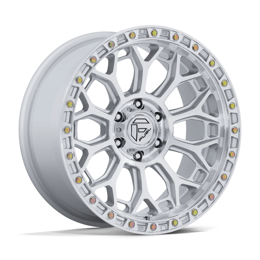 Fuel 1PC FC901 TALON GLOSS SILVER W/ MACHINED FACE Wheel 17x9 6X139.7mm +1 106.1mm
