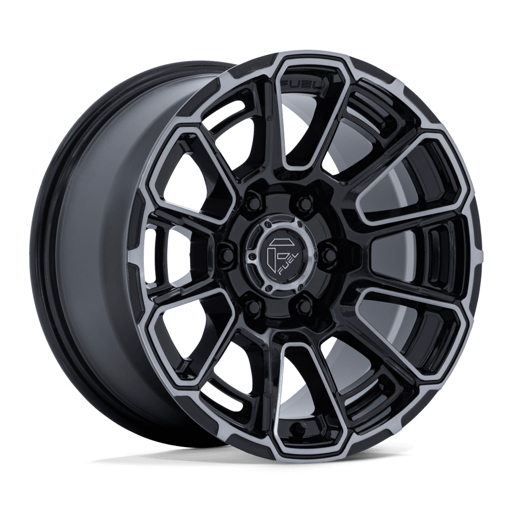 Fuel 1PC FC910 FOXHOUND GLOSS BLACK DARK TINTED CLEAR Wheel 17x9 6X139.7mm +1 106.1mm