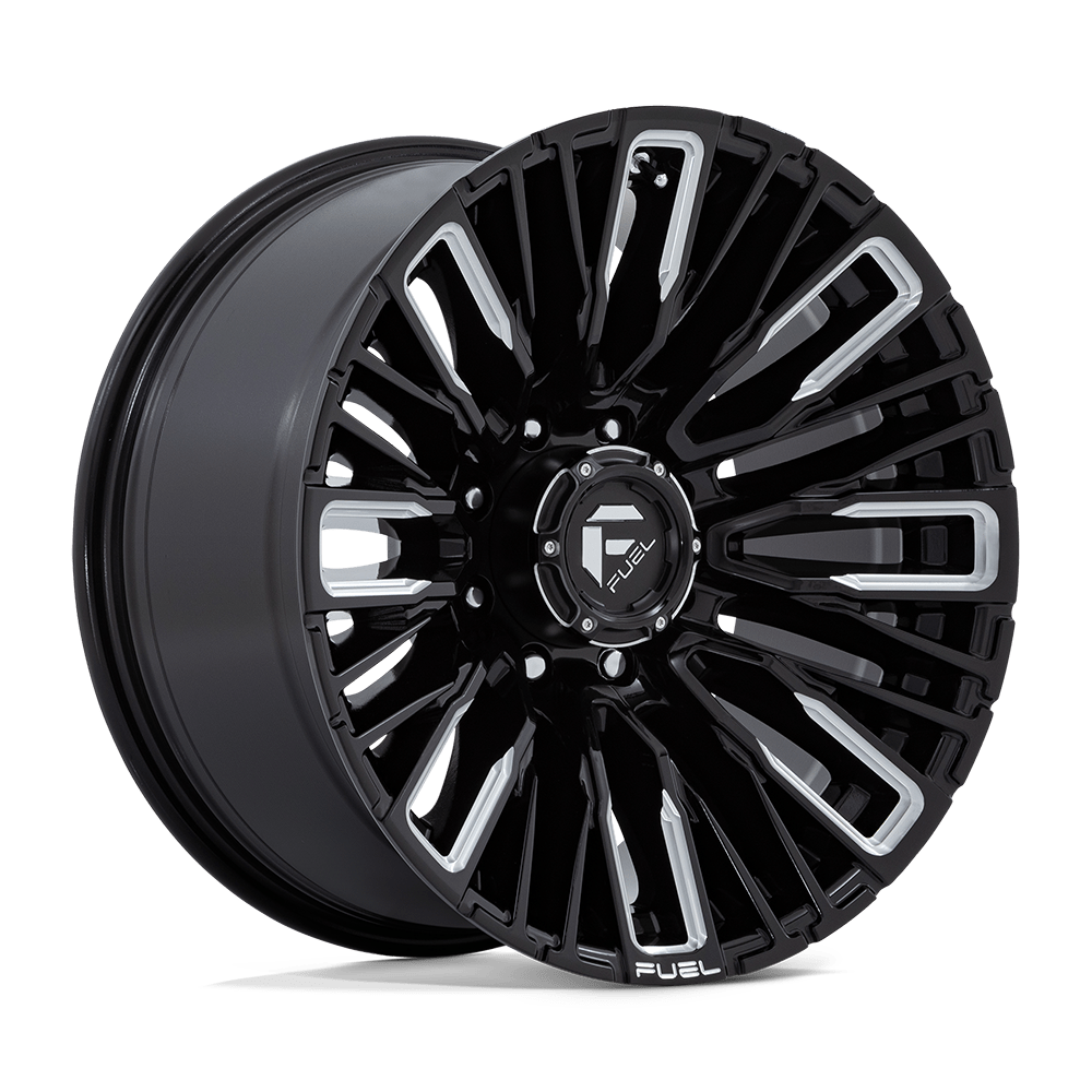 Fuel 1PC D849 REBAR GLOSS BLACK MILLED Wheel 20x10 8X180mm -18 124.2mm
