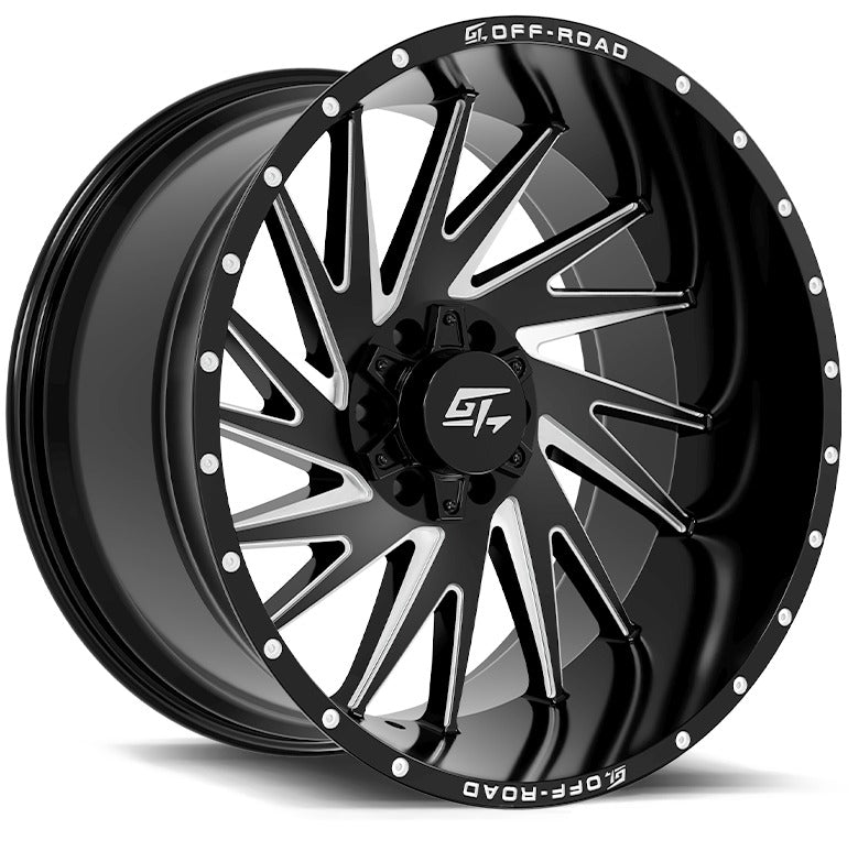 TOMAHAWK 24x14 8x165.1/8x170 -76 Gloss Black Milled