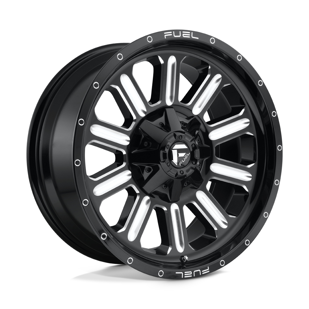 Fuel 1PC D620 HARDLINE GLOSS BLACK MILLED Wheel 20x9 8X180mm +1 124.2mm