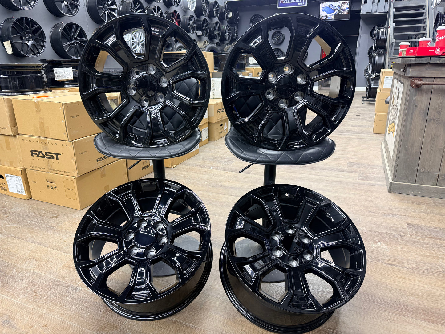 R204 20x9 6X139.7 ET+24 78.1 bore Black Wheel