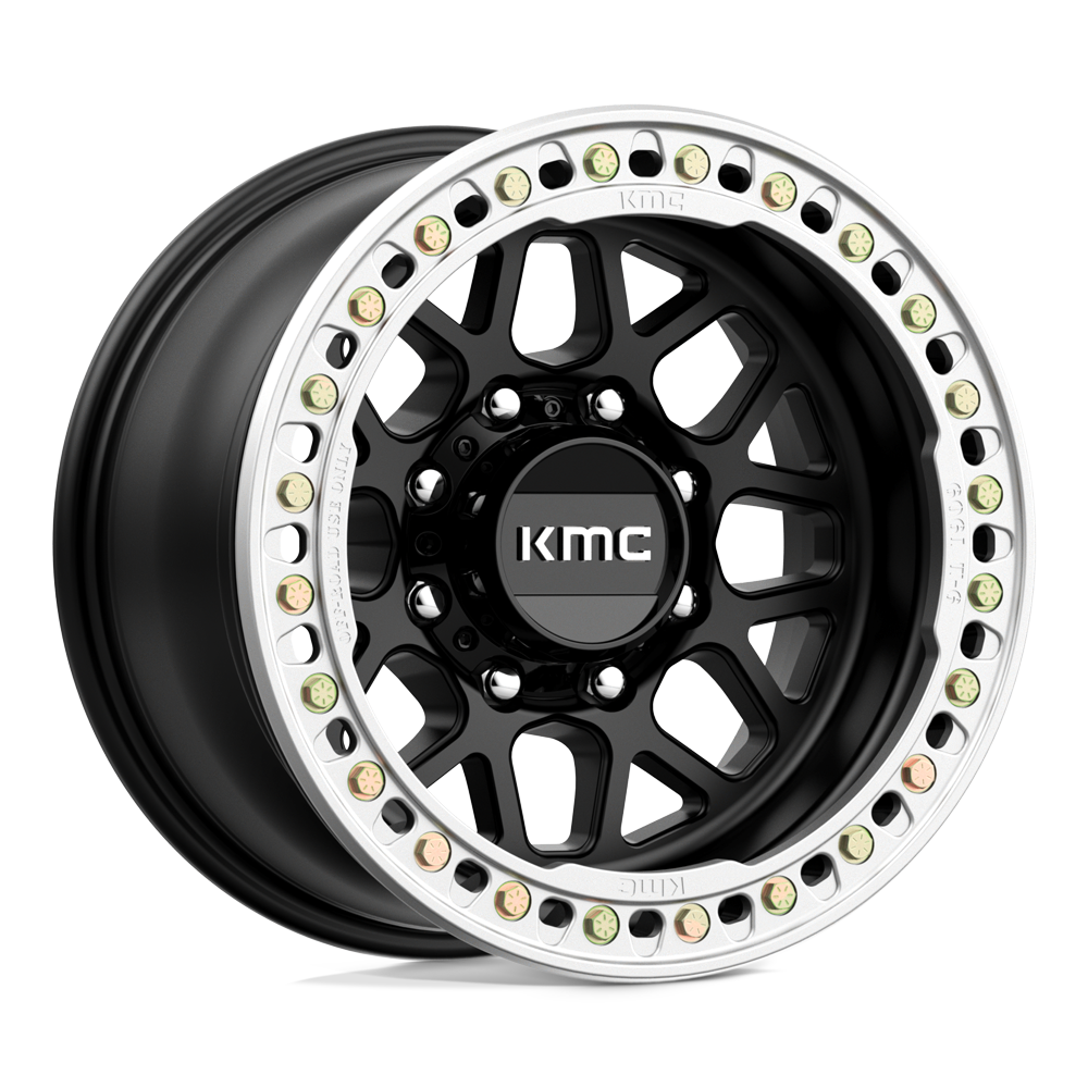 KMC KM235 GRENADE CRAWL BEADLOCK SATIN BLACK Wheel 17x9 8X165.1mm -38 125.1mm
