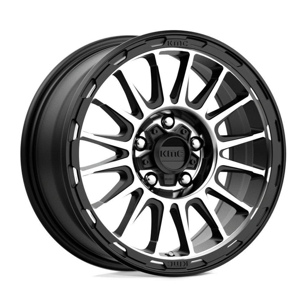 KMC KM542 IMPACT SATIN BLACK MACHINED Wheel 16x7 5X114.3mm +30 72.56mm