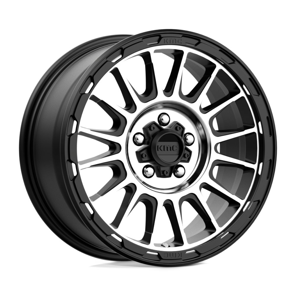 KMC KM542 IMPACT SATIN BLACK MACHINED Wheel 17x8 5X114.3mm +35 72.56mm