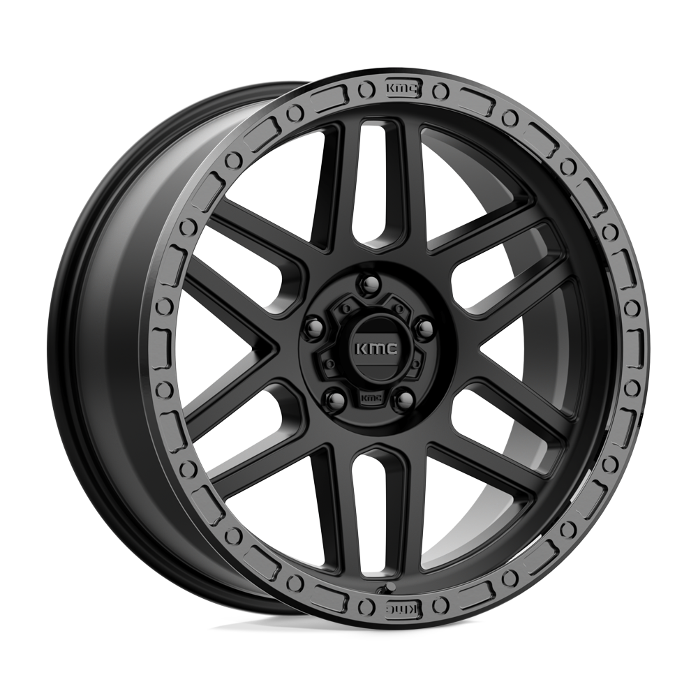 KMC KM544 MESA SATIN BLACK W/ GLOSS BLACK LIP Wheel 17x8.5 5X127mm +0 71.5mm