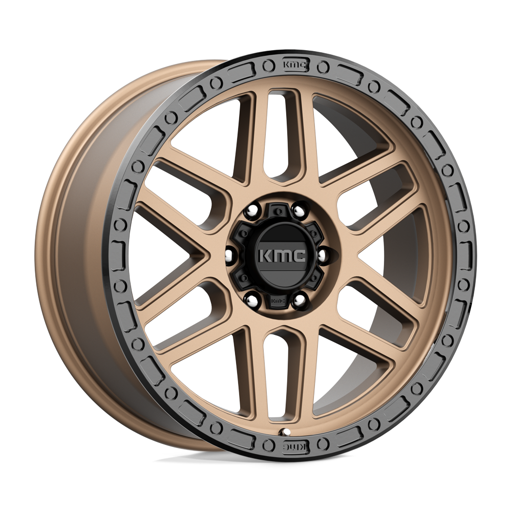 KMC KM544 MESA MATTE BRONZE W/ BLACK LIP Wheel 17x9 6X139.7mm -12 106.1mm