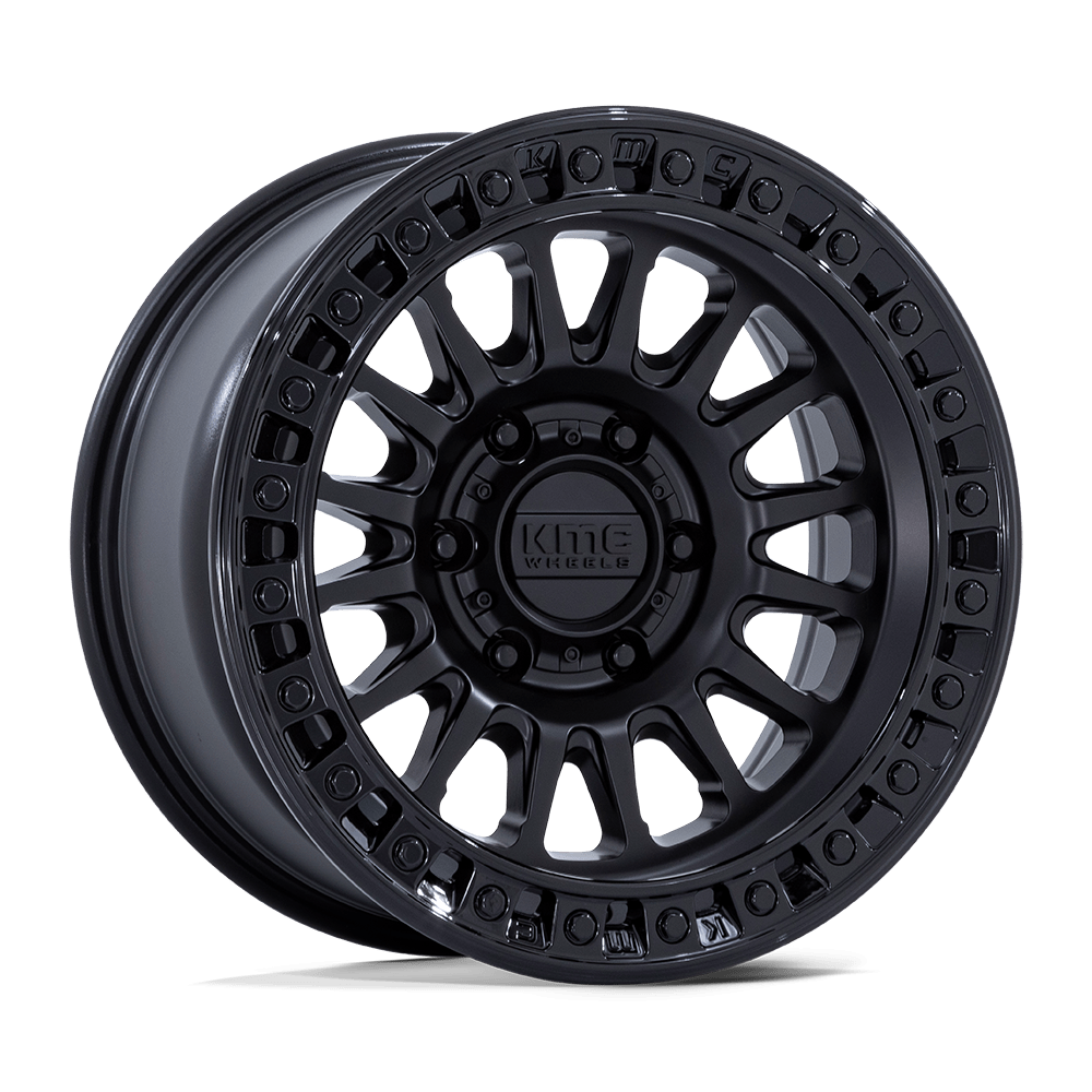 KMC KM552 IMS MATTE BLACK W/ GLOSS BLACK LIP Wheel 18x9 5X127mm +30 71.5mm