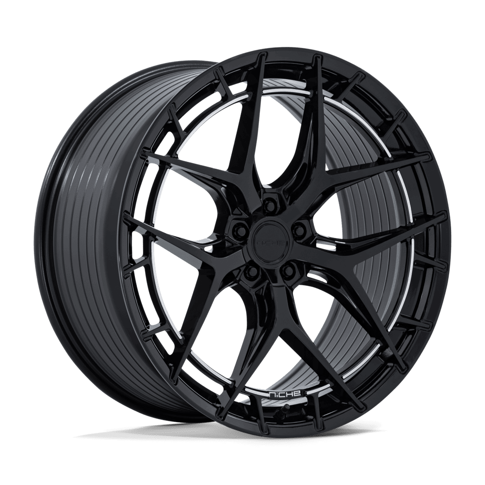 Niche 1PC NC286 RIVIERA GLOSS BLACK Wheel 20x9 5X114.3mm +35 72.56mm