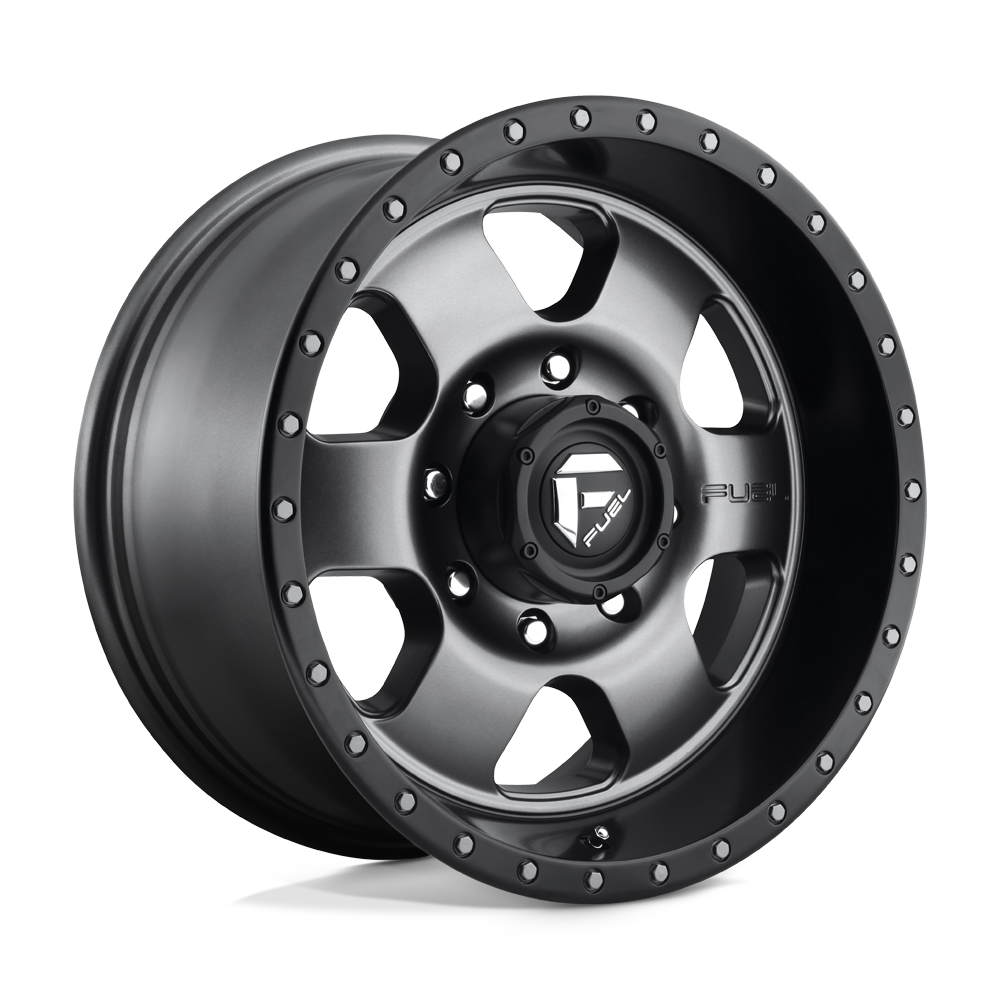 Fuel 1PC D619 PODIUM MATTE GUNMETAL BLACK BEAD RING Wheel 18x9 8X165.1mm +1 125.1mm