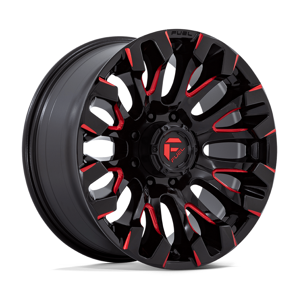 Fuel 1PC D829 QUAKE GLOSS BLACK MILLED RED TINT Wheel 20x9 8X165.1mm +1 125.1mm
