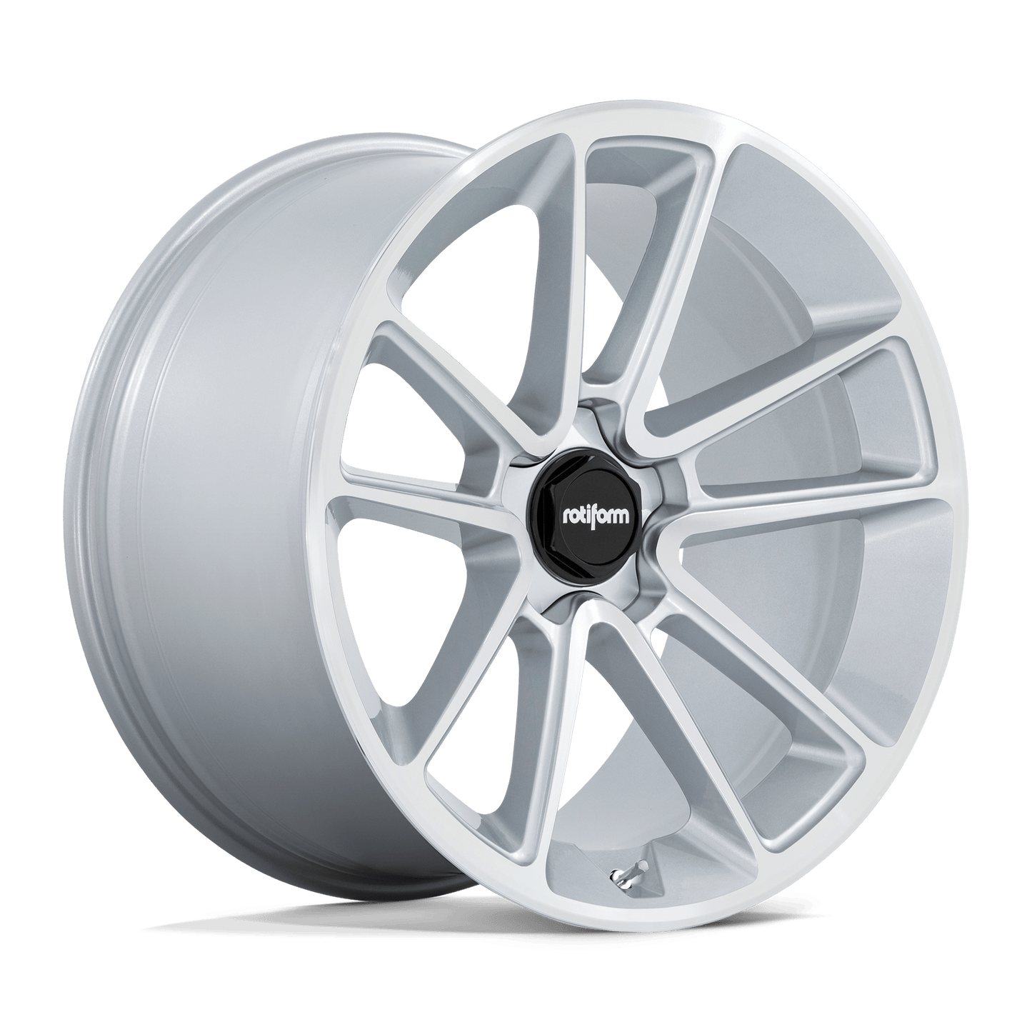 Rotiform R192 BTL GLOSS SILVER W/ MACHINED FACE Wheel 22x10 5X112mm +30 66.56mm