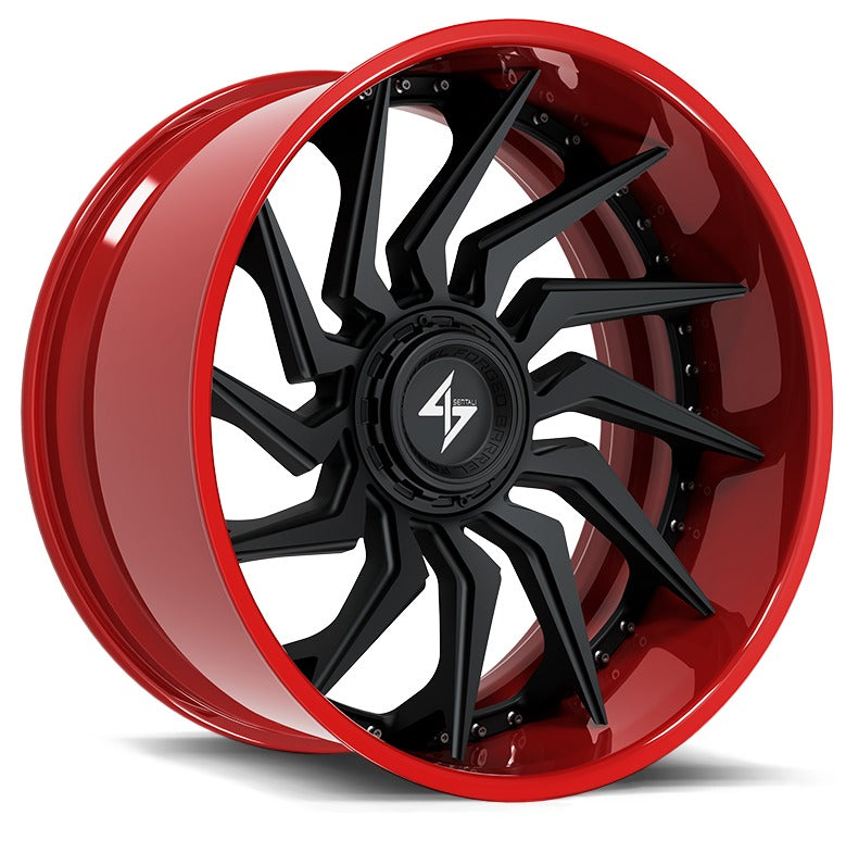 SENTALI BFX BFX4 24x12 5x127/5x139.7 -44 Red Lip / Matte Black Centre