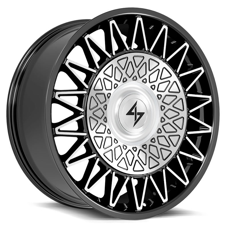 Sentali Luxx Crown 24x10 5x130 10 Gloss Black Machined