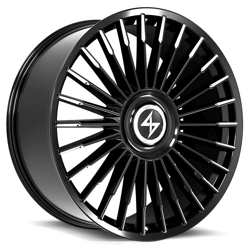 Sentali Luxx Royale 20x9 5x115/5x114.3 15 Gloss Black Milled Tips
