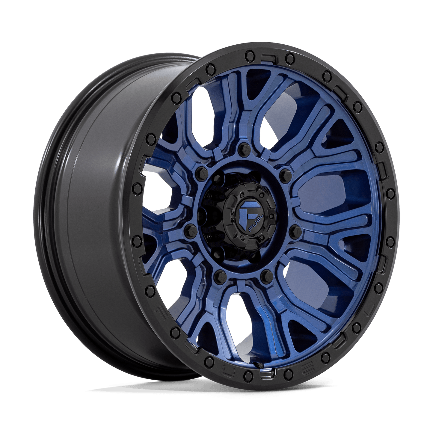 Fuel 1PC D827 TRACTION DARK BLUE W/ BLACK RING Wheel 20x9 6X135mm +1 87.1mm