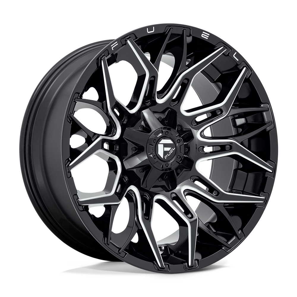 Fuel 1PC D769 TWITCH GLOSSY BLACK MILLED Wheel 22x10 8X170mm -18 125.1mm