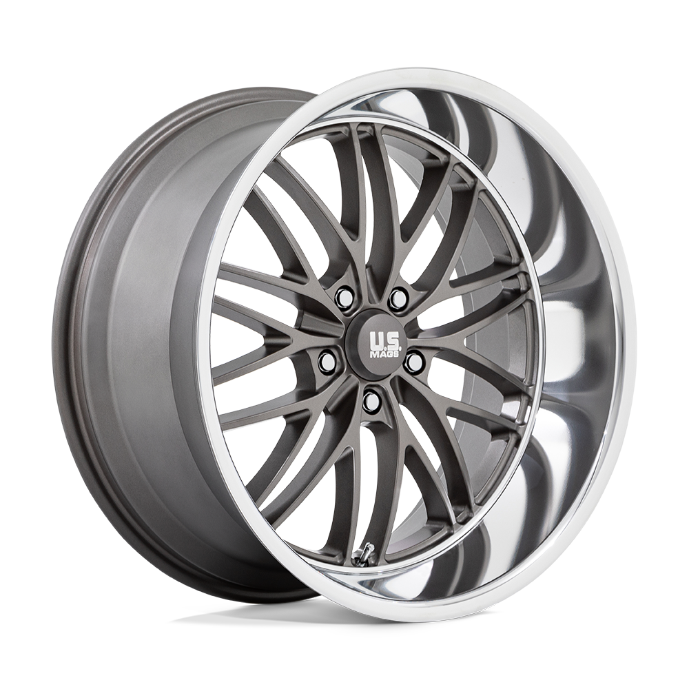 US Mag 1PC U139 SANTA CRUZ ANTHRACITE W/ DIAMOND CUT LIP Wheel 22x10.5 5X127mm +0 78.1mm