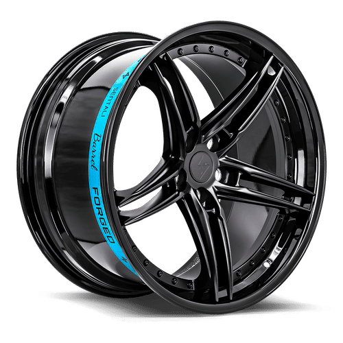 SENTALI BARREL SB3 Gloss Black Lip / Matte Black Centre Wheel 20x9 5X120mm +35 72.6mm