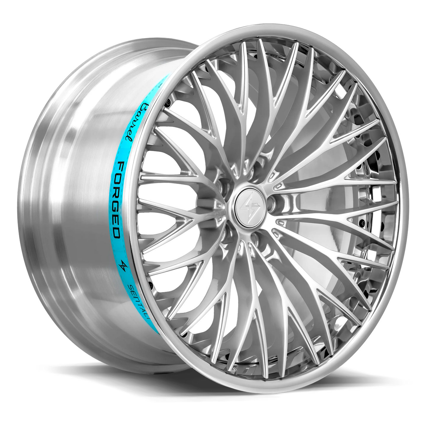 SB1 19x10.5 5x120 35 Polished Lip / Hyper Silver Centre