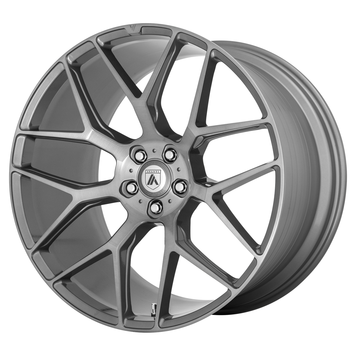 Asanti Black ABL-27 DYNASTY TITANIUM BRUSHED Wheel 22x9 5X112mm +32 72.56mm