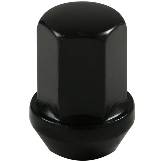 Acorn Satin Black Nut 1PC 60° Bulge Seat-12x1.50mm-17mm Hex-Premium