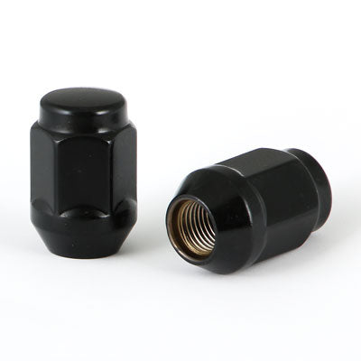 Acorn Satin Black Nut 1PC 60° Bulge Seat-1/2'' RH-19mm Hex-Premium