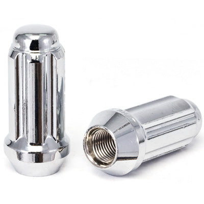 6 Spline Chrome Nut 2PC 60° Seat-14x2.00mm-19/21/22mm Hex-Premium