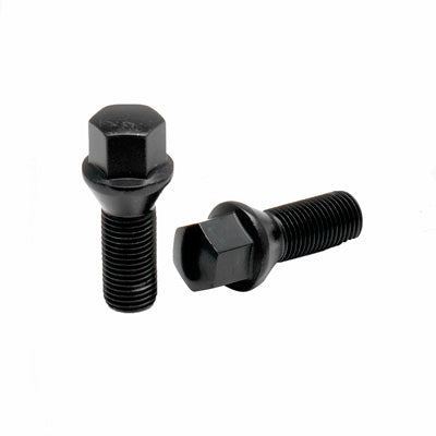 Acorn Matte Black Bolt 60° Seat-12x1.50mm-32mm Shank-17mm Hex-Premium