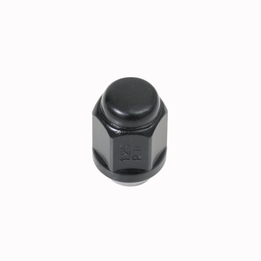 Acorn Satin Black Nut 2PC 60° Bulge Seat-12x1.25mm-21mm Hex-Premium