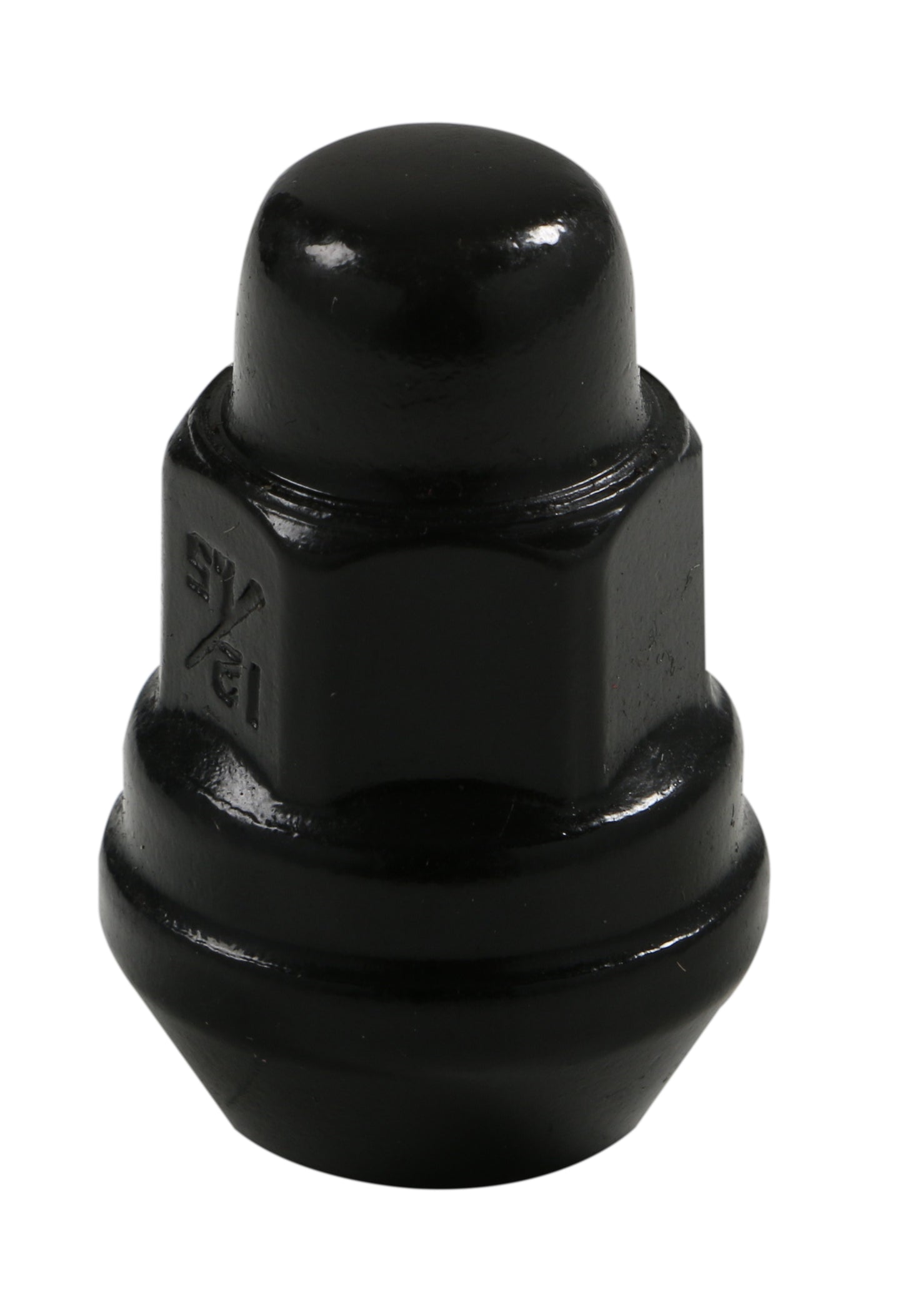 Acorn Satin Black Nut 2PC 60° Bulge Seat-12x1.50mm-17mm Hex