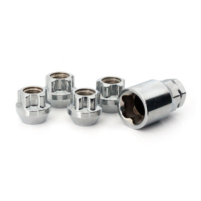Acorn Chrome Lock O/E Nut Set 60° Bulge-1/2" RH-19/21mm Hex (PKG/4)